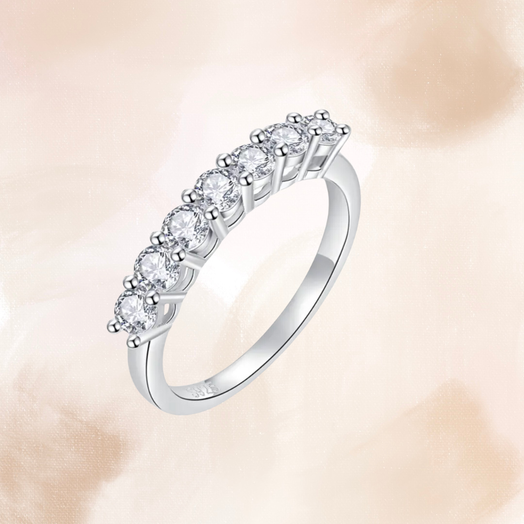 Starlight Elegance Sparkle Round Ring