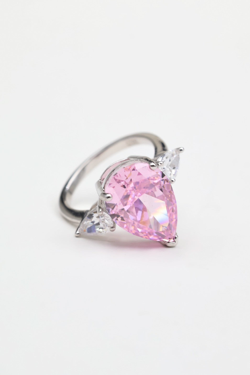 Pink Teardrop Ring