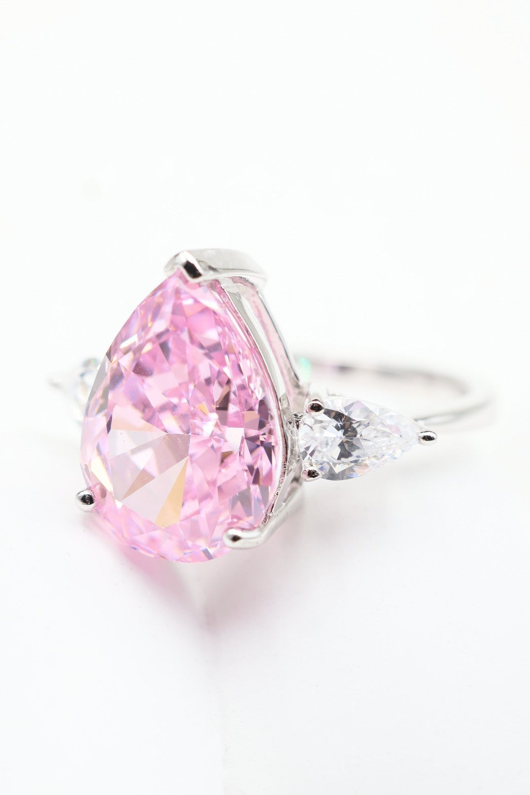 Pink Teardrop Ring