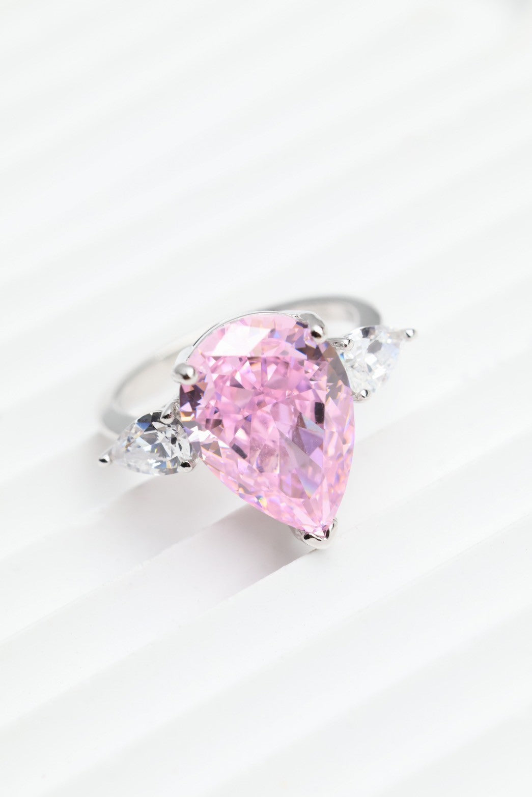 Pink Teardrop Ring