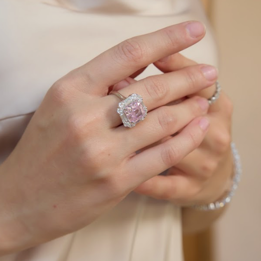 Opulent Princess Aura Pink Ring